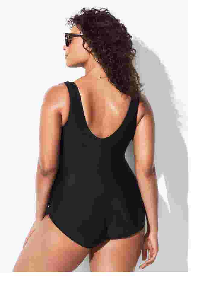 Sarong Front One Piece Swimsuit image number 1