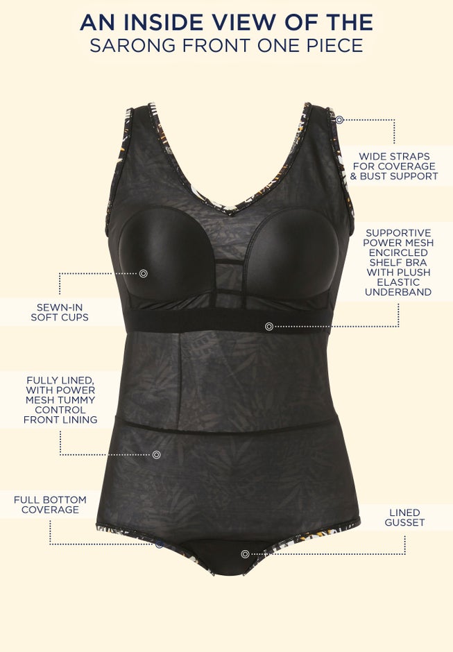 Sarong Front One Piece Swimsuit image number 2