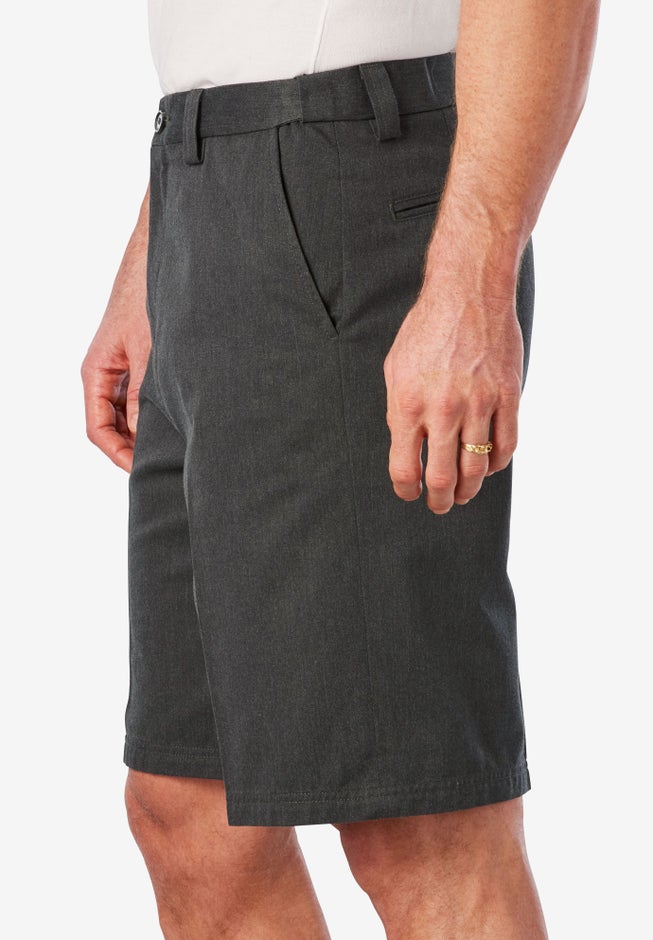 Wrinkle-Free Expandable Waist Plain Front Shorts image number 2