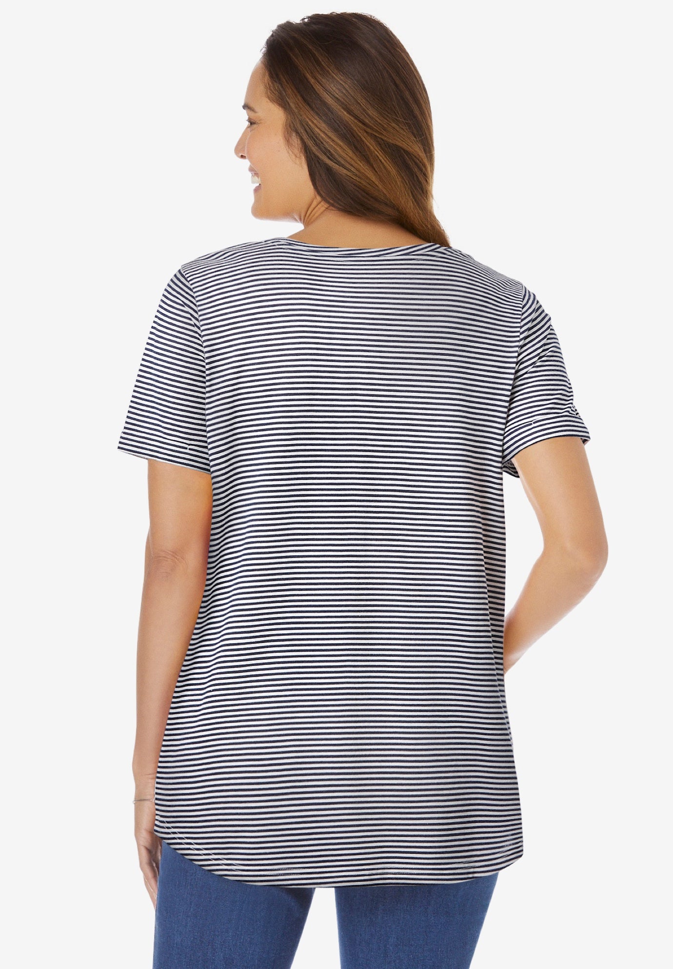 Notch-Neck Pocket Tee image number 1