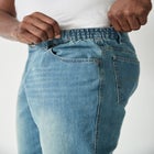 Athletic Fit Side Elastic 5-Pocket Jeans image number null