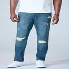 Athletic Fit Side Elastic 5-Pocket Jeans image number null