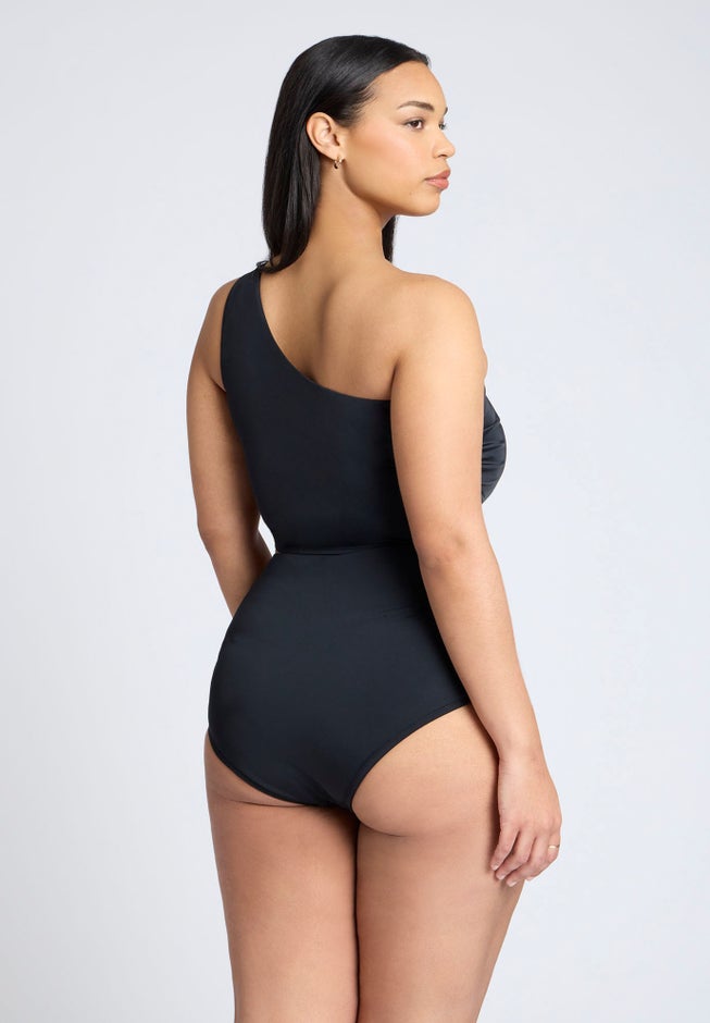 One Shoulder One Piece Swimsuit With Cutout image number 2