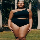 One Shoulder One Piece Swimsuit With Cutout image number null