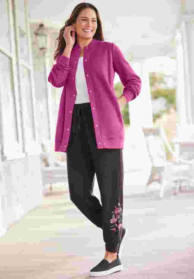Fleece Baseball Jacket image number 5