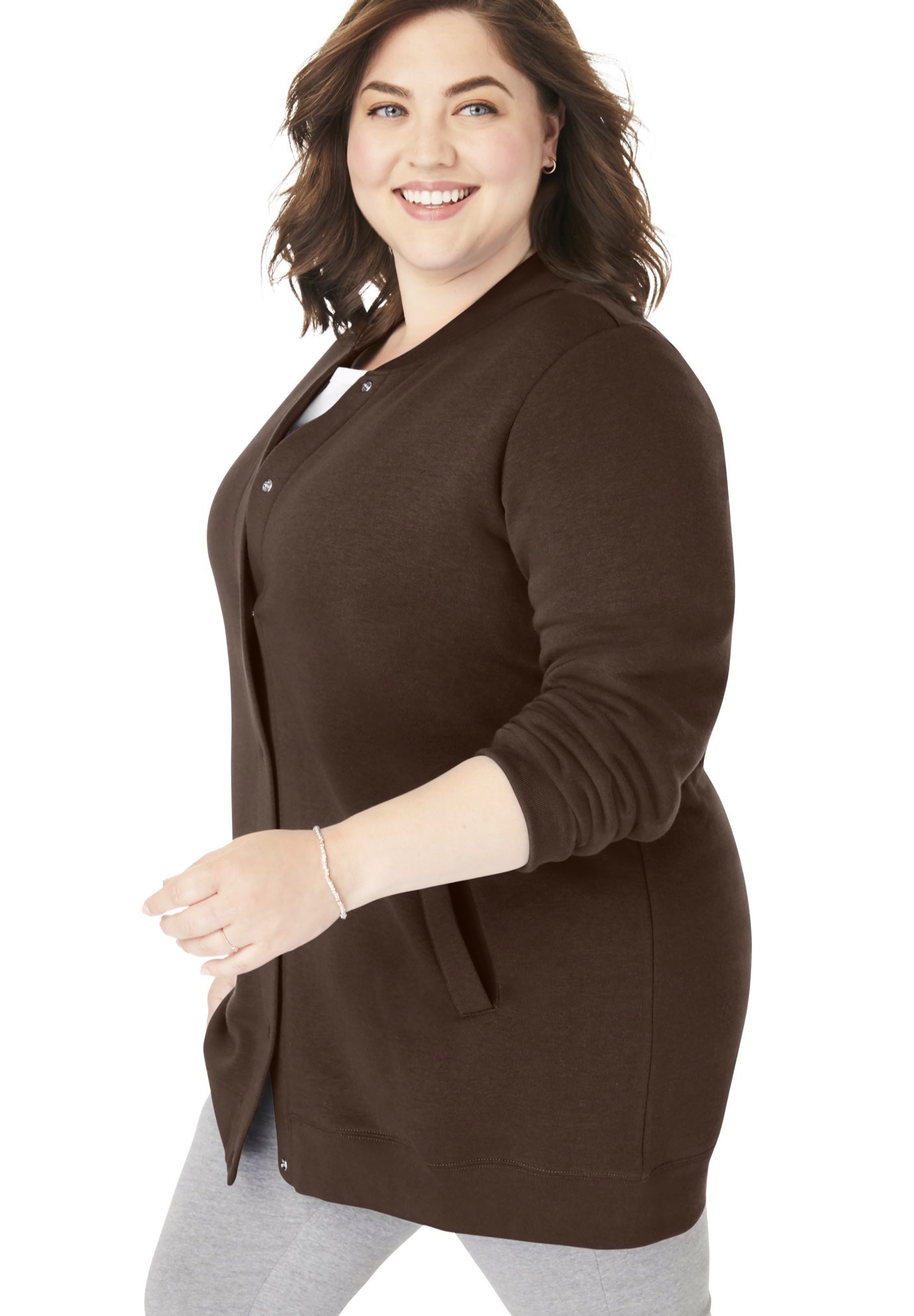 Fleece Baseball Jacket image number 2