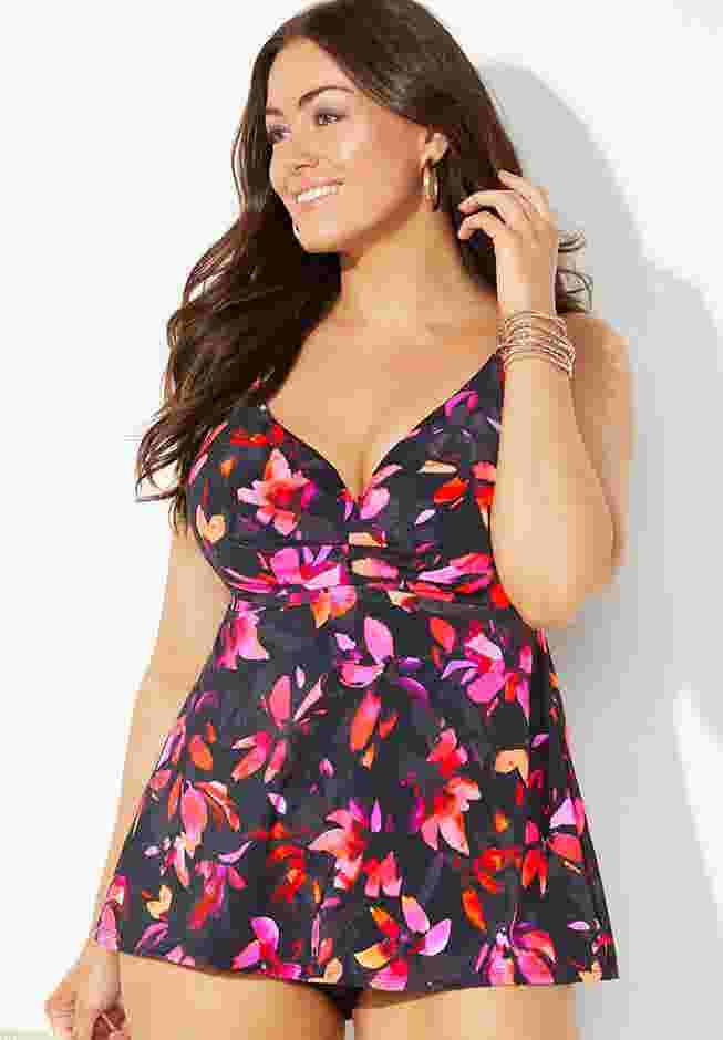 Bra Sized Sweetheart Underwire Tankini Top image number 0