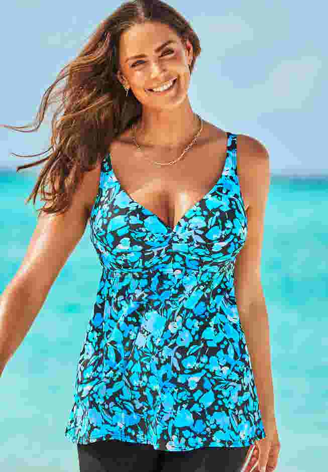 Bra Sized Sweetheart Underwire Tankini Top image number 0