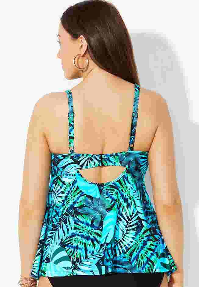 Bra Sized Crochet Underwire Tankini Top image number 1