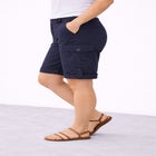 Stretch Mid-rise Cargo Convertible Bermumda Shorts image number null