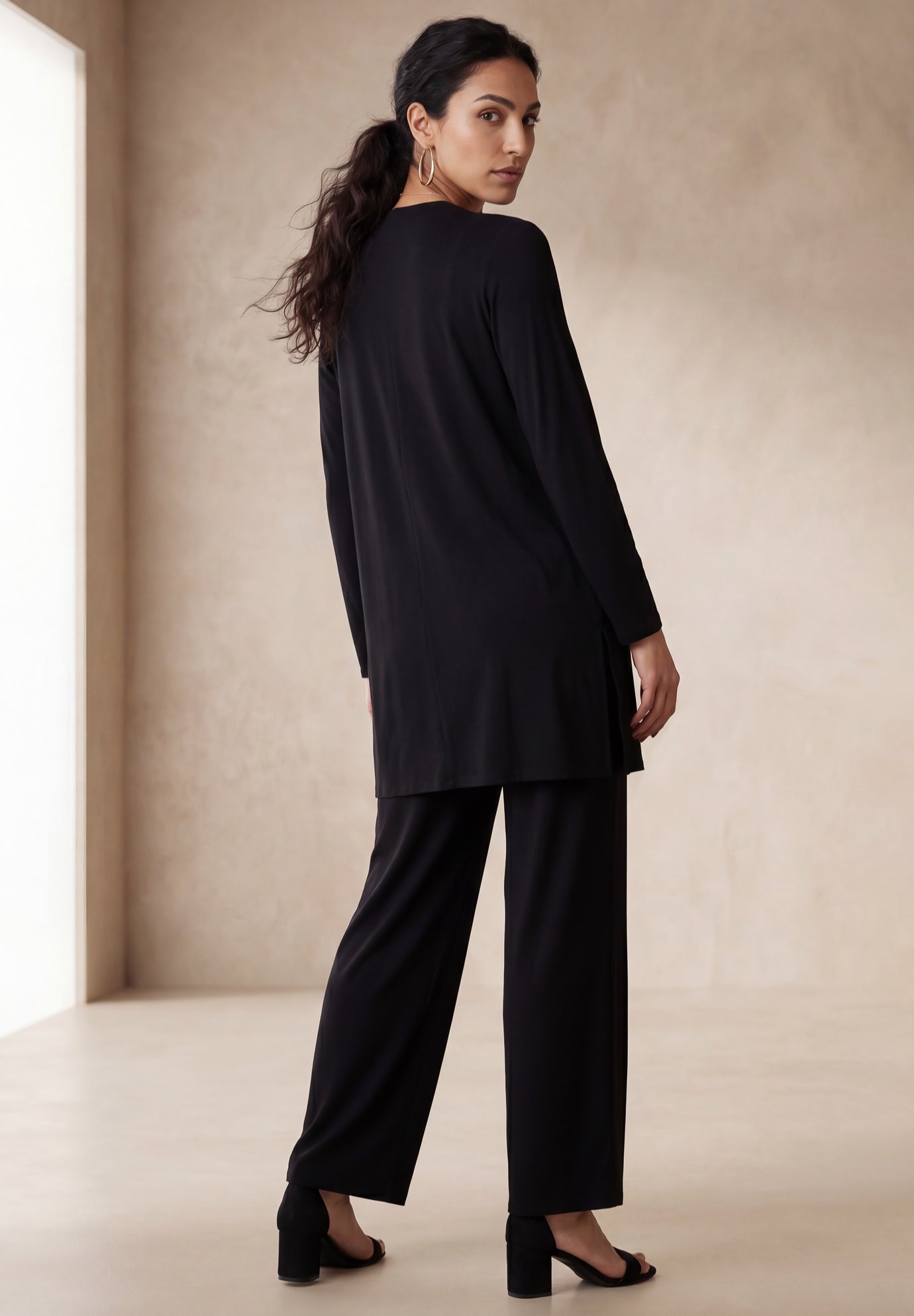 Everyday Stretch Knit Open Front Cardigan image number 2