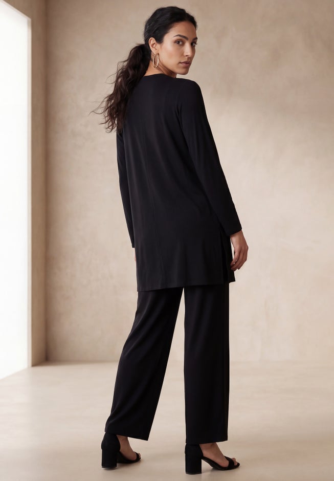 Everyday Stretch Knit Open Front Cardigan image number 2