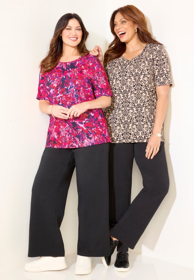 Suprema&reg; Short Sleeve V-Neck Tee image number 2