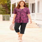 Suprema&reg; Short Sleeve V-Neck Tee image number null