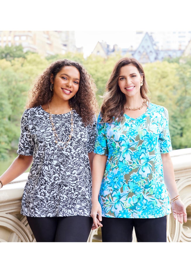 Suprema&reg; Ultra-Soft Scoopneck Tee image number 1