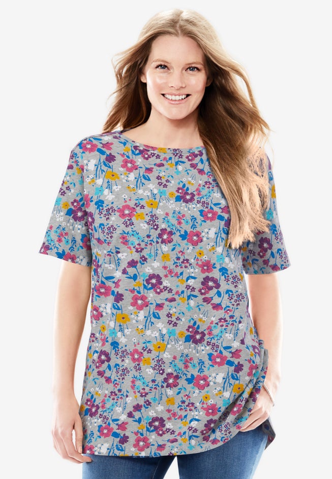 Perfect Short-Sleeve Boatneck Tunic image number 6