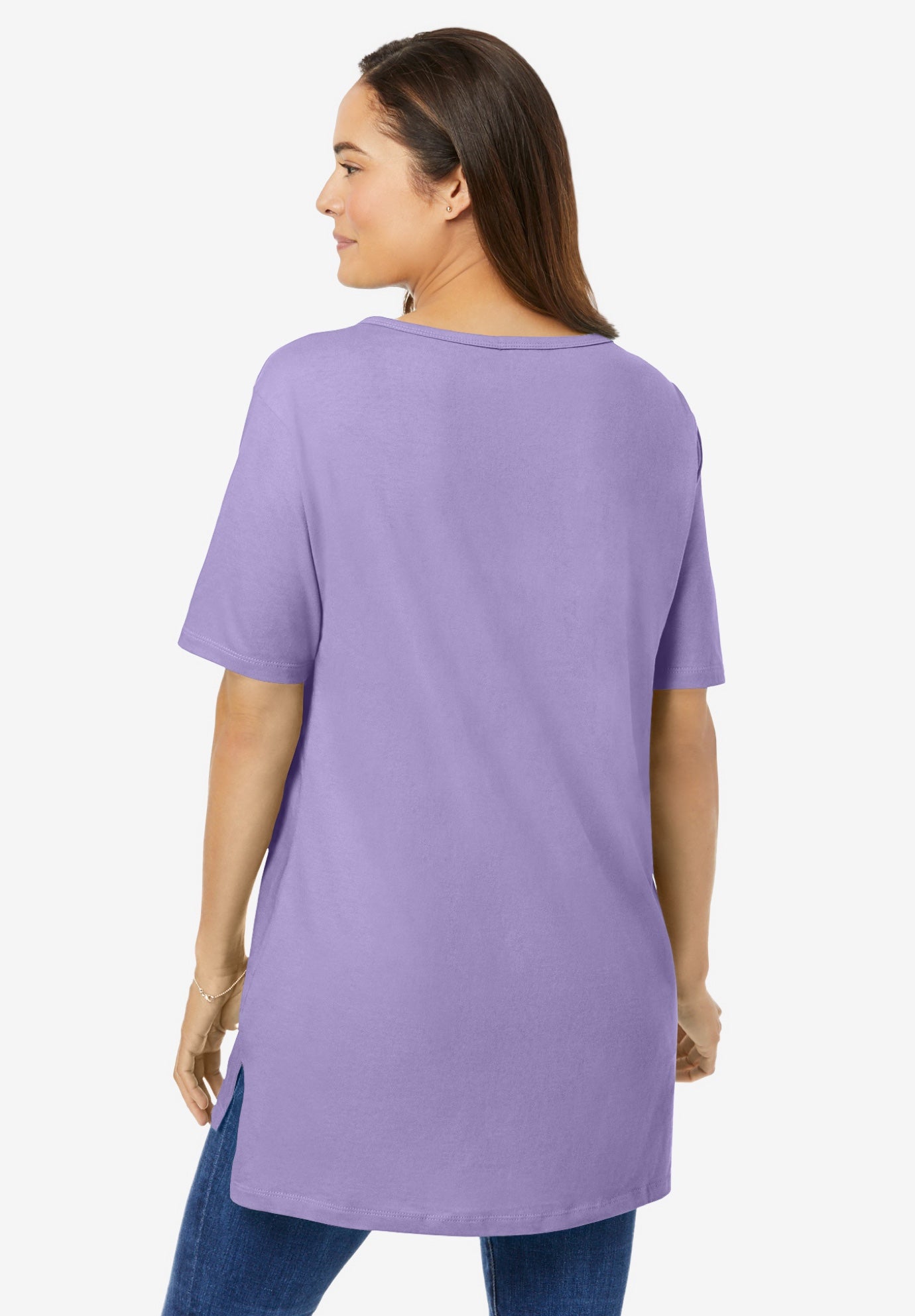 Perfect Short-Sleeve Boatneck Tunic image number 1
