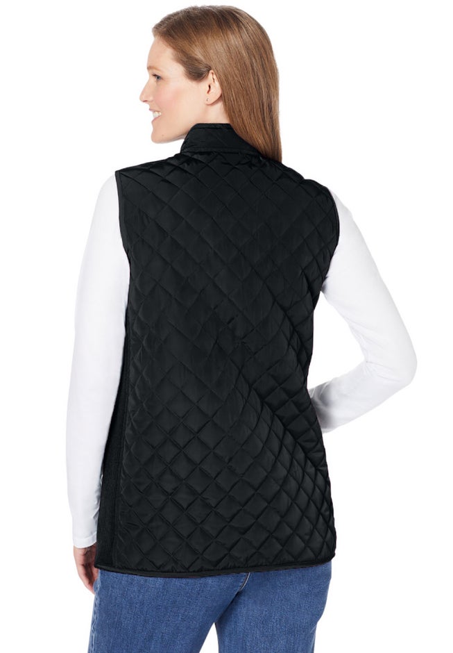 Zip-Front Quilted Vest image number 1