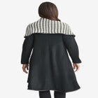 Faux Leather-Trim Sweater image number null