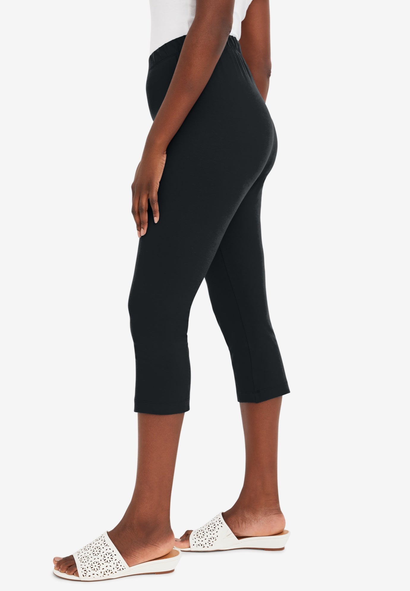 Everyday Stretch Cotton Capri Legging image number 1