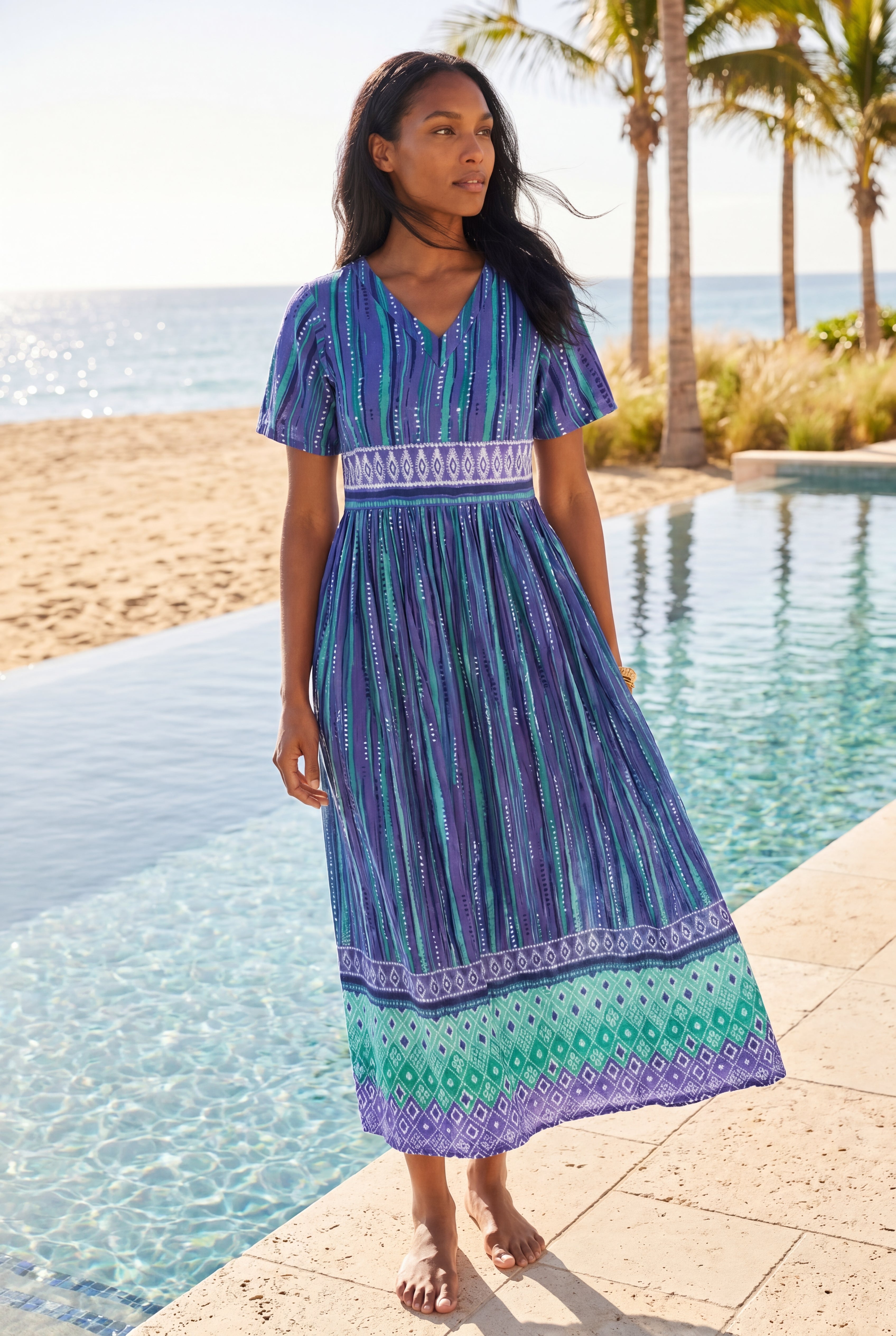 Long Crinkle Cotton Lounger image number 6