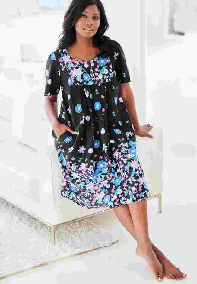 Mixed Print Short Lounger image number 4