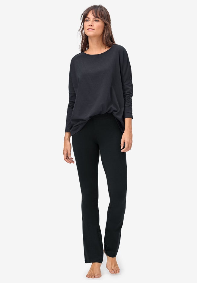Stretch Bootcut Sleep Pants image number null