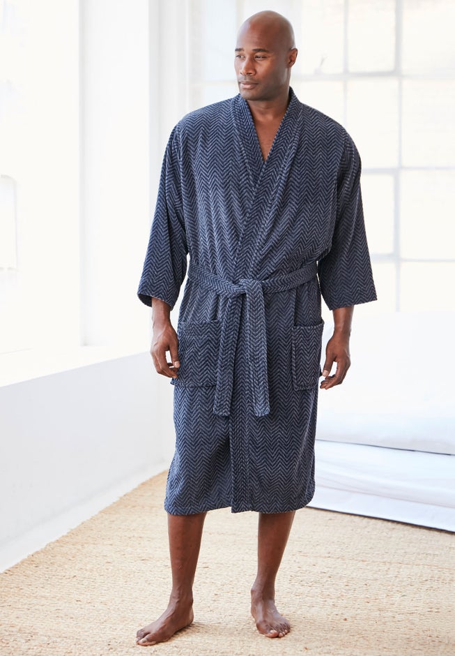Terry Velour Kimono Robe image number null