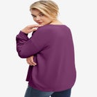 French Terry Blouson Sleeve Sweatshirt Tunic image number null