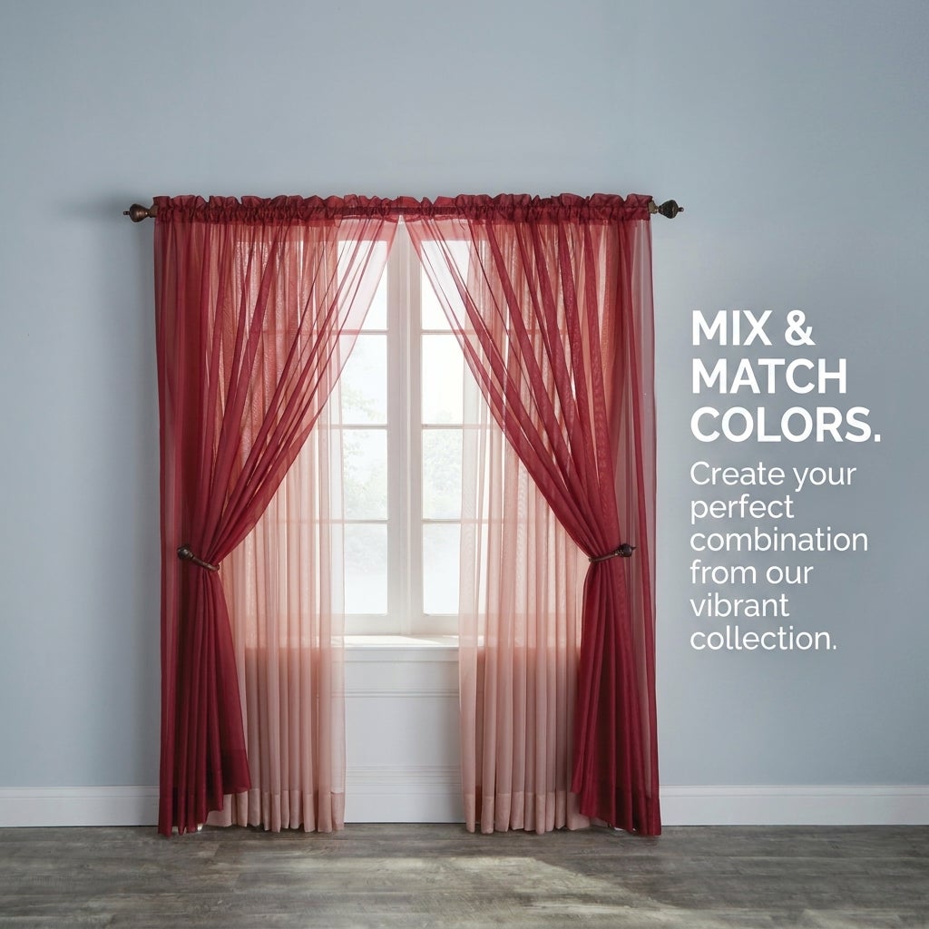 BH Studio Sheer Voile Rod-Pocket Panels, Set of 2 image number 7