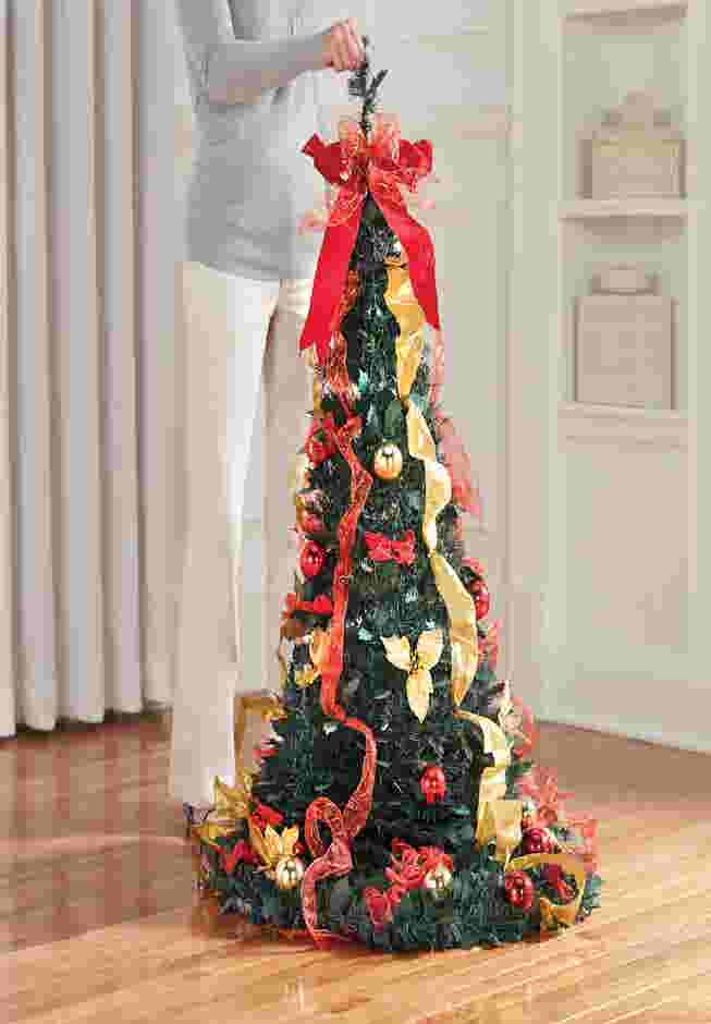 Fully Decorated Pre-Lit 4½’ Pop-Up Christmas Tree image number 1