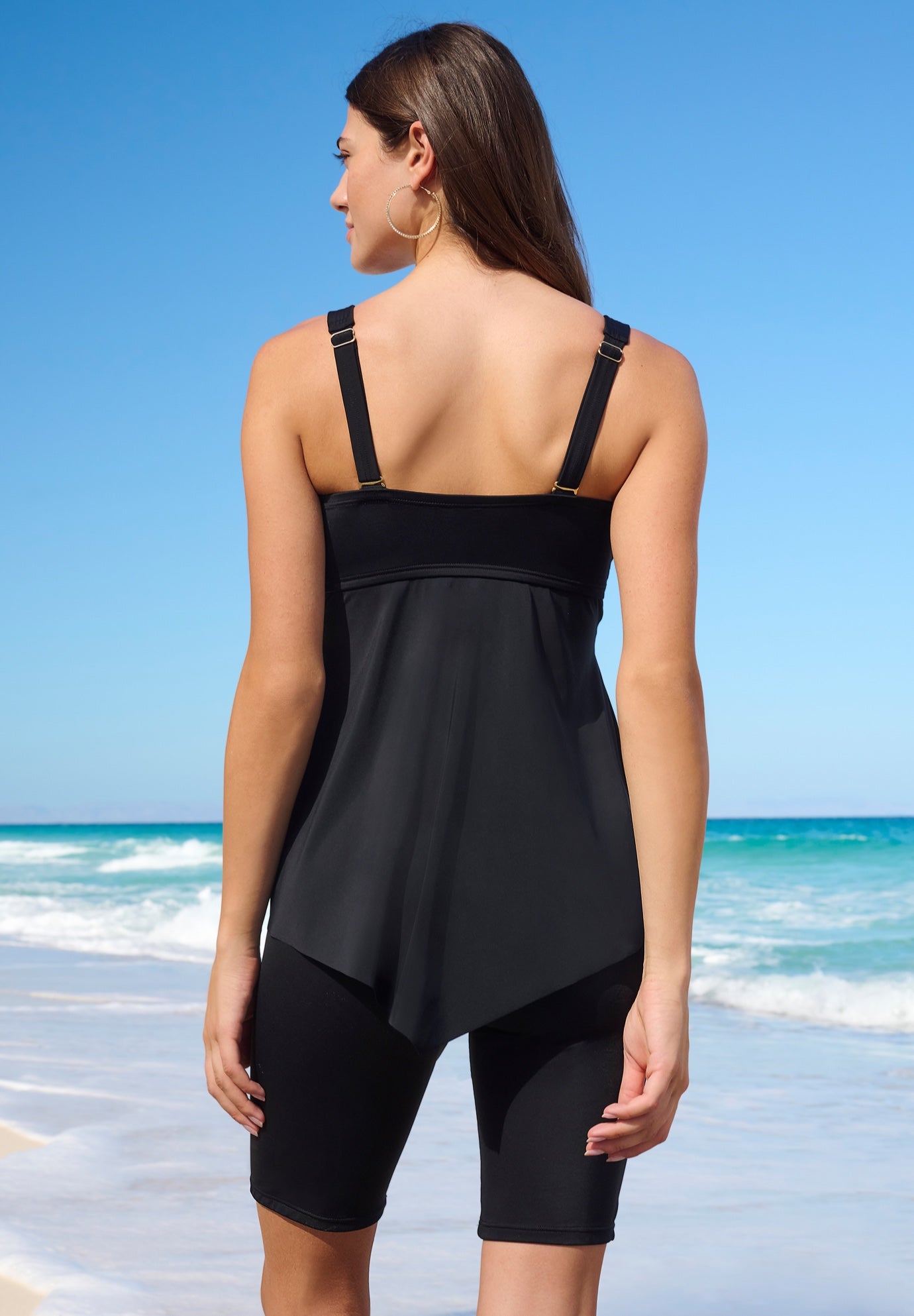 Longer-Length Twist-Front Tankini image number 1