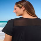 Mesh Yoke Swim Tee image number null