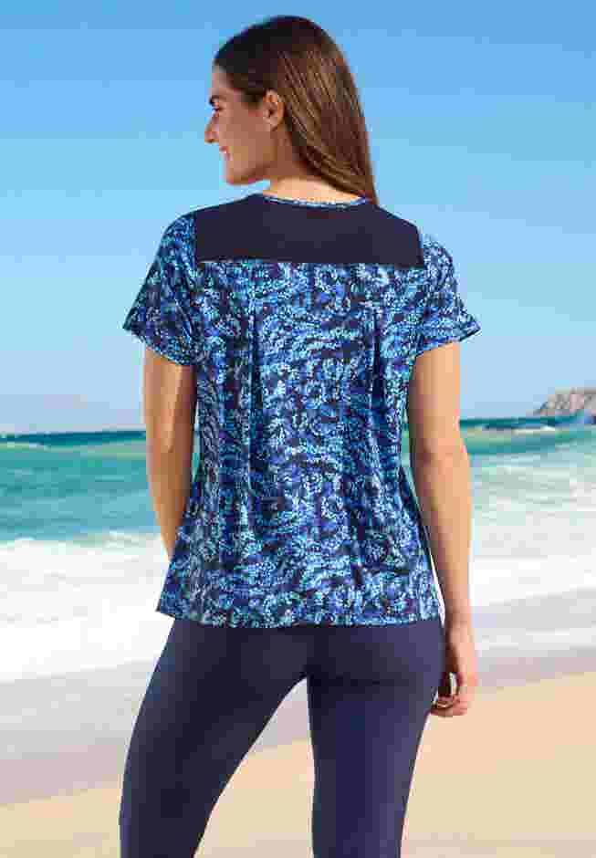 Mesh Yoke Swim Tee image number 1