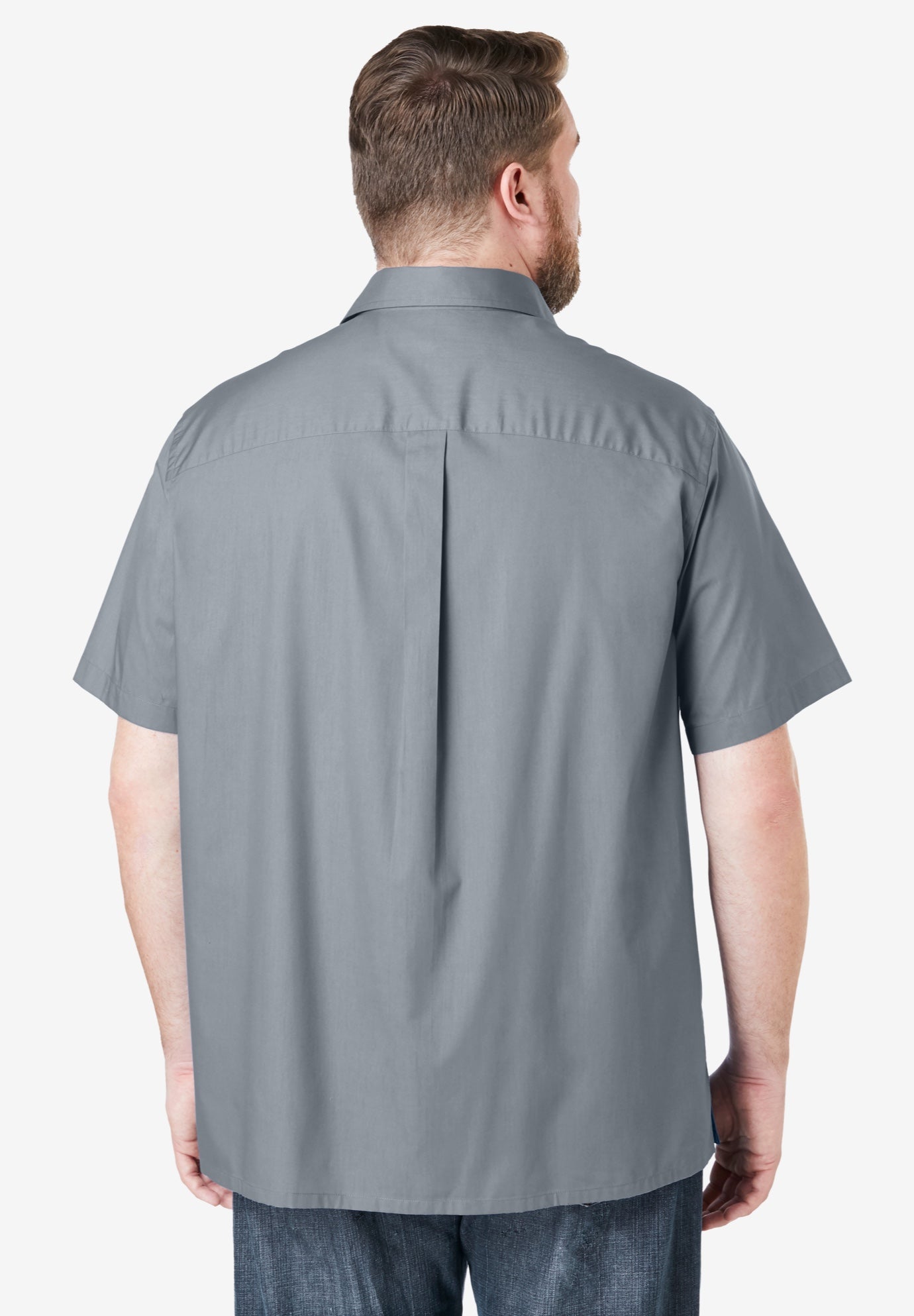 Solid Wrinkle-Resistant Short Sleeve Button Down image number 1
