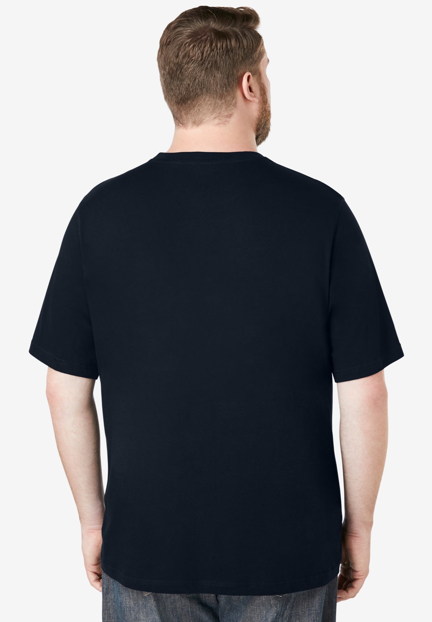 Shrink-Less&trade; Lightweight Pocket Crewneck T-Shirt image number 1