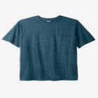Shrink-Less&trade; Lightweight Pocket Crewneck T-Shirt image number null