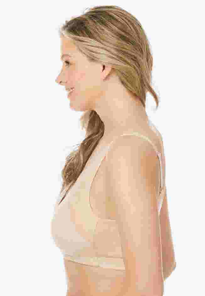 Wireless Front-Close Cotton Comfort Bra image number 3
