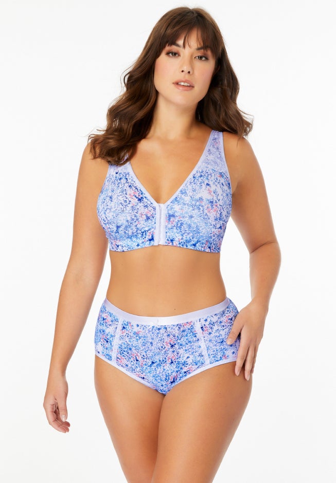 Wireless Front-Close Cotton Comfort Bra image number 4