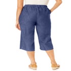 Drawstring Denim Capri image number null