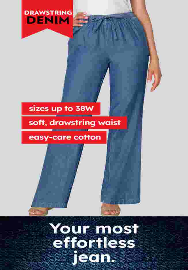 Drawstring Denim Capri image number 2