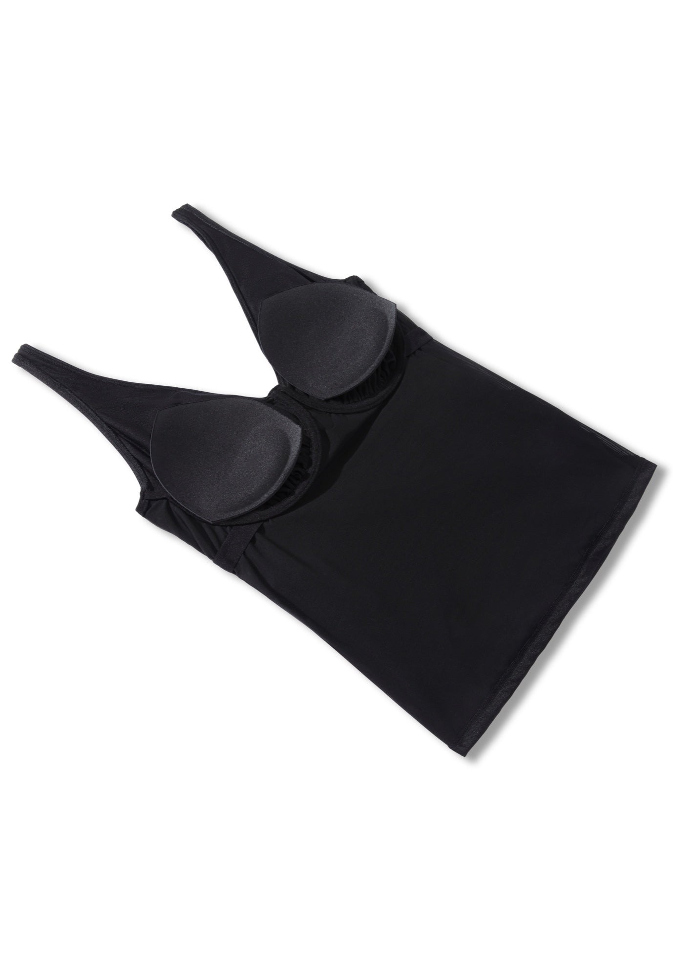 Shimmer Contrast Trim Underwire Tankini Top  image number 3