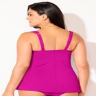 Bra Sized Drape Front Lightweight Underwire Tankini Top image number null