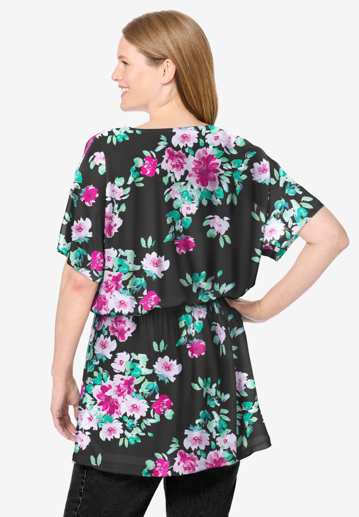 Miracle Mesh Blouson Tunic image number 1