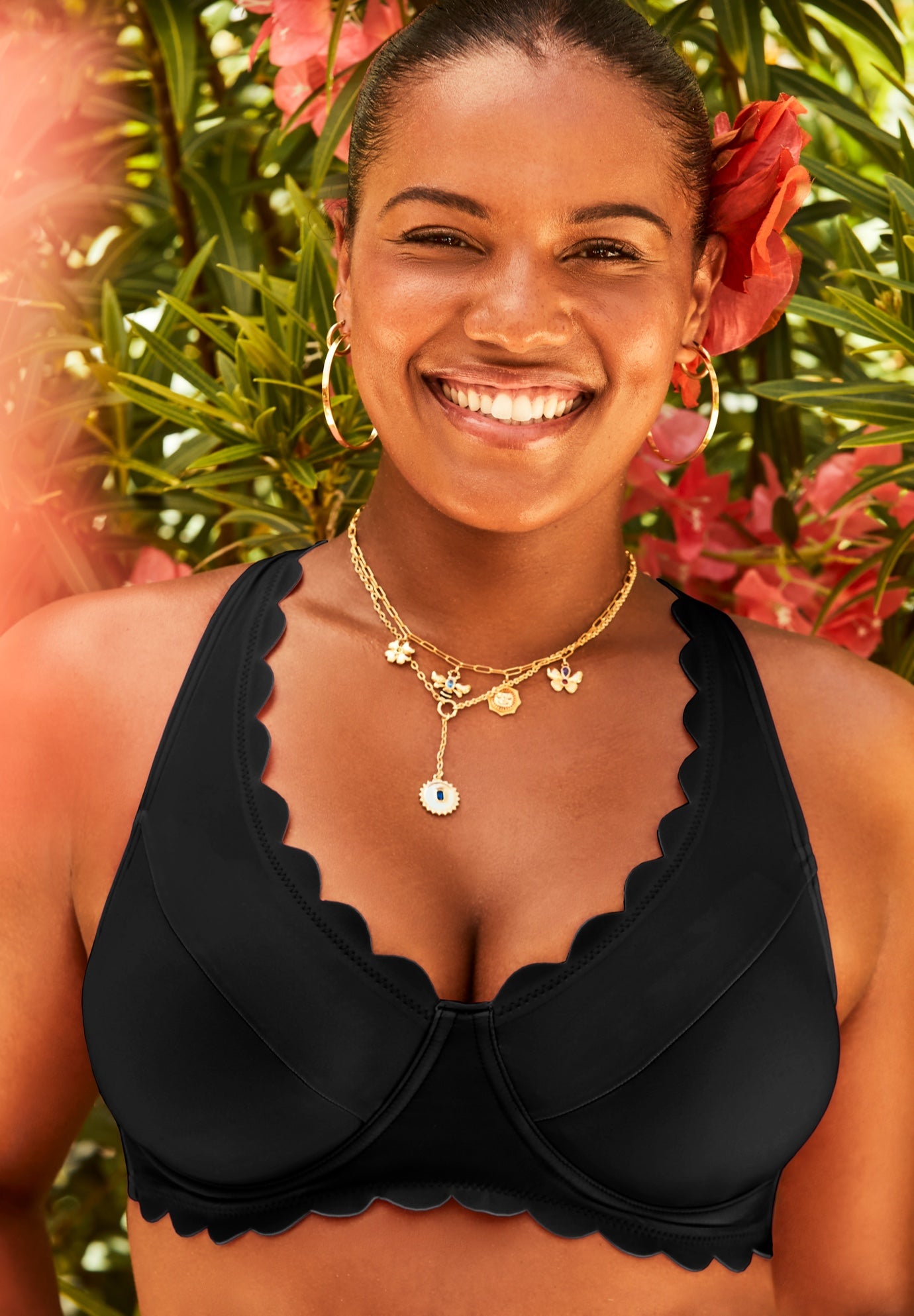  Scallop Trim Underwire Bikini Top image number 0