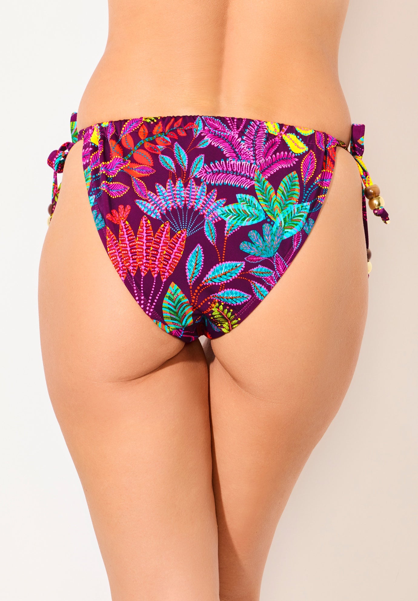  Beaded Side Tie Swim Brief image number 1