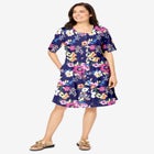 Button-Front Short Essential Dress image number 0