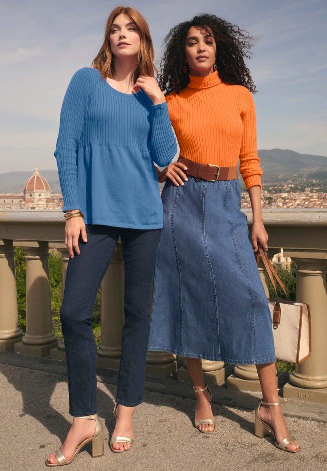 Stretch Denim Straight-Leg Jegging image number 4