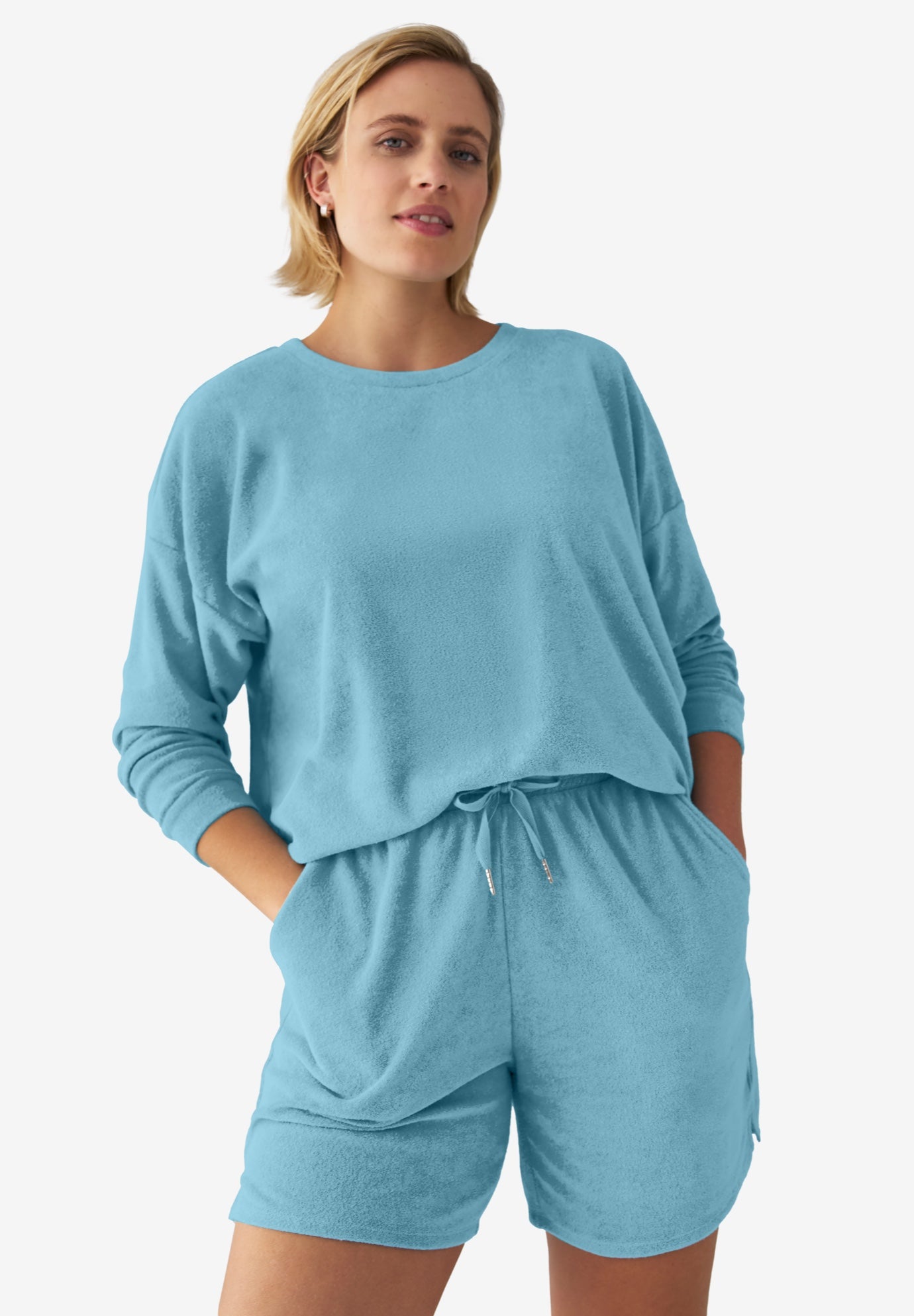 Terry Cloth Short with Drawstring Elastic Waist image number 0