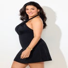 High Neck Halter Swimdress image number null